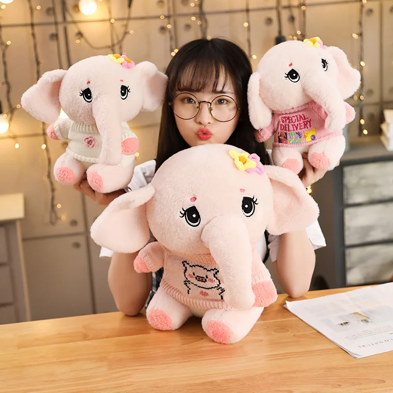 

Cute Sweater Elephant Plush Calm Toy Couple Plush Doll Stuffed Animal Plush Toy Wedding Children Party Toys Decoration Kids Gift