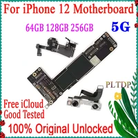 factory unlock free icloud for iphone 12 motherboard 64gb 128gb 256gb 100 original full chips test logic board withno face id