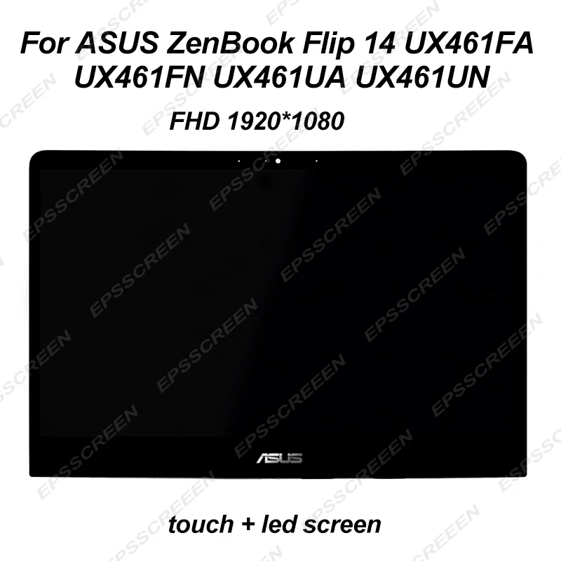 ЖК-дисплей в сборе с сенсорным экраном для ASUS ZenBook Flip 14 UX461U серии UX461UN UX461UN-DS74T UX461UN-E1035T FHD дисплей светодиодный дигитайзер