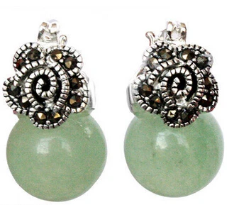 

11.23 Handmade Vintage Jade Sterling Earrings Discount 35% BB