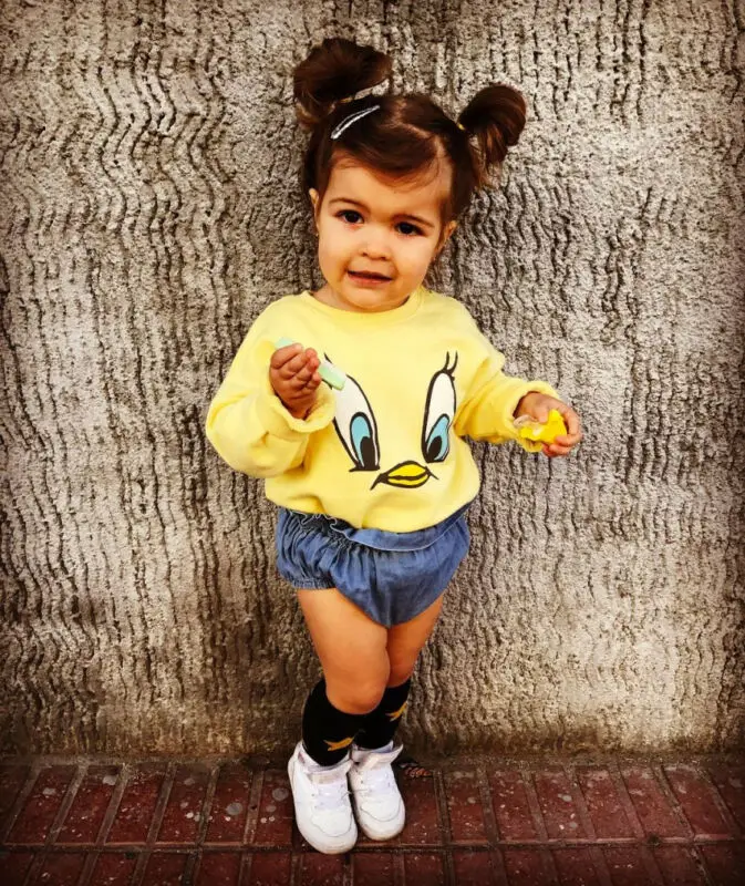 Милая желтая футболка с рисунком птицы топ длинными рукавами для маленьких