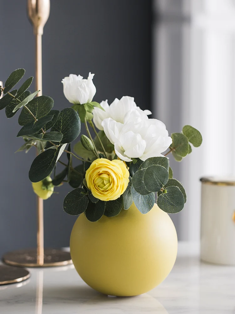 Круглая ваза украшения для дома керамическая аксессуары стола | Дом и сад