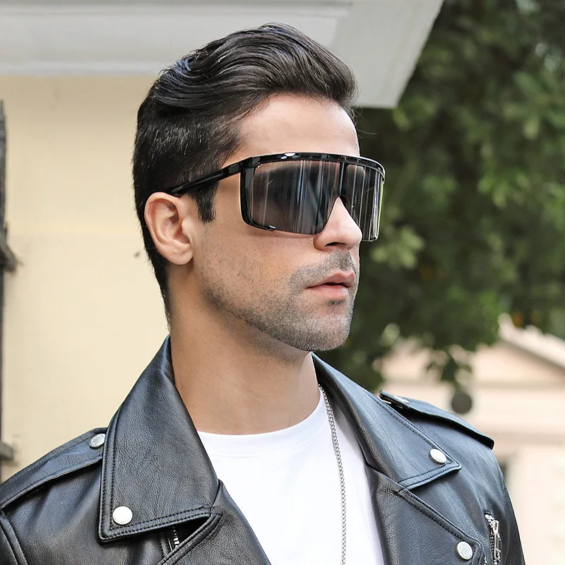 

Новые красочные спортивные солнцезащитные очки мужские цельные защитные очки в большой оправе солнцезащитные очки для активного отдыха ве...