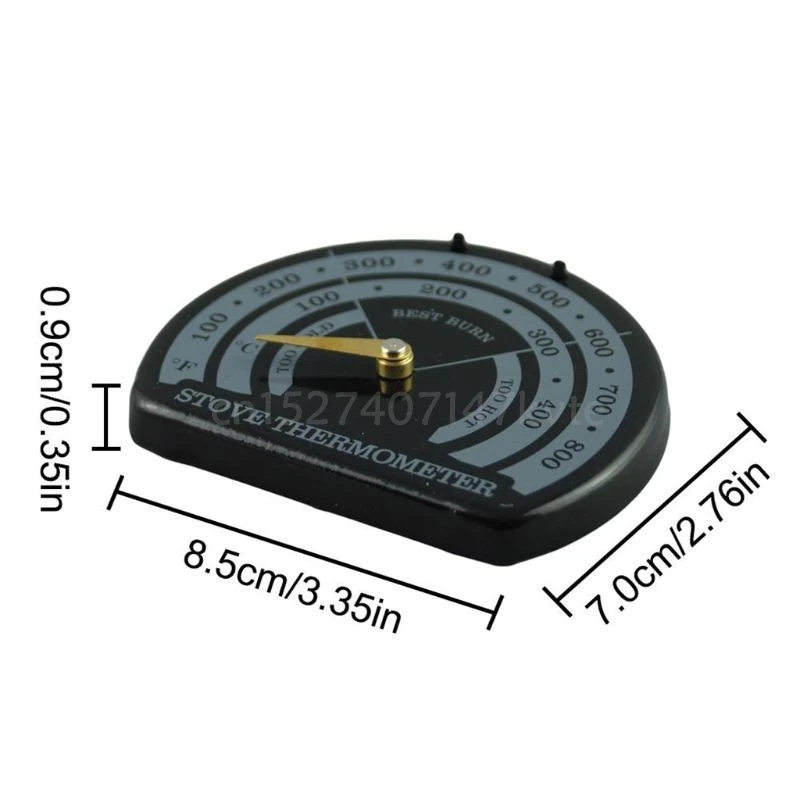 

HNGCHOIGE Magnetic Wood Fireplace Fan Stove Thermometer with Probe Household Barbecue Tool Random Color