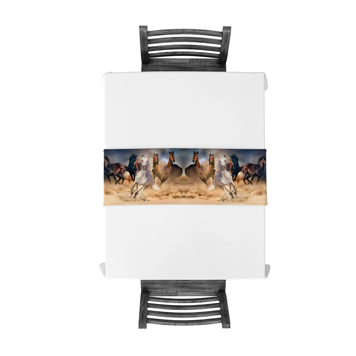 Постер для бегущей лошади настольный бегун кухонный декор стол с флагом скатерть