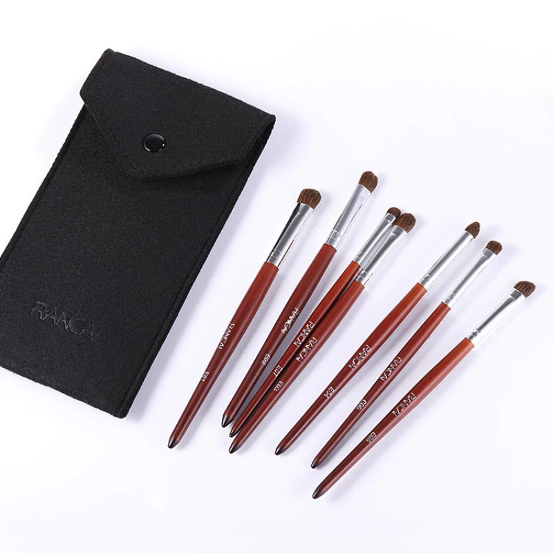 7pcs Makeup Brushes Set Natural Hair Wood Handle Eyeshadow Blending Shader Highlighter Powder Foundation Brush Tool | Красота и