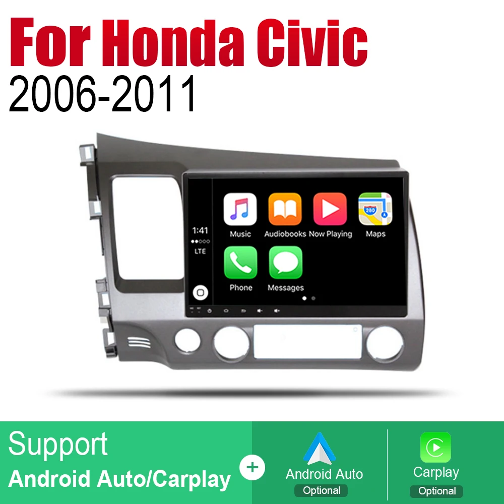 Автомагнитола 2 Din Android Автомобильный плеер для Honda Civic 2006-2011 GPS-навигация BT Wi-Fi