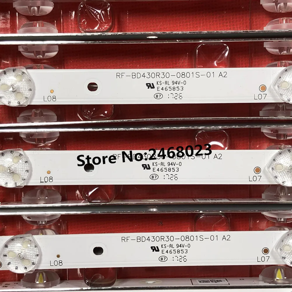 3pieces/lot for 43L1600C 2600C 43L26CMC L43E9600 JL.D43081330-140FS-M E469119 8lamps 755mm | Лампы и освещение