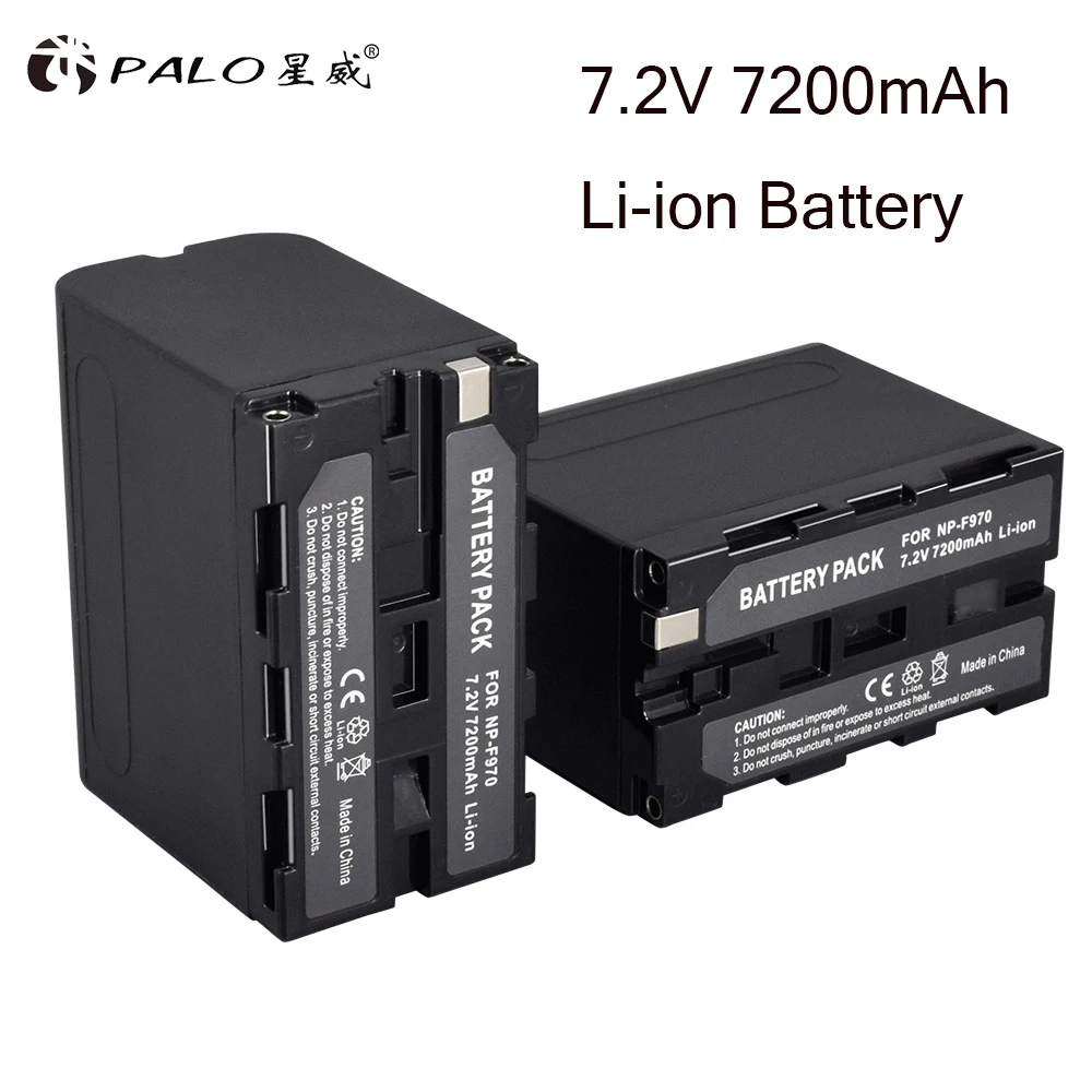 PALO 2 шт. NP F960 F970 7 V 7200mAh Цифровая Батарея для SONY DSC MVC CCD DCR DVD/PC/ТРВ видео Walkman GV D10000