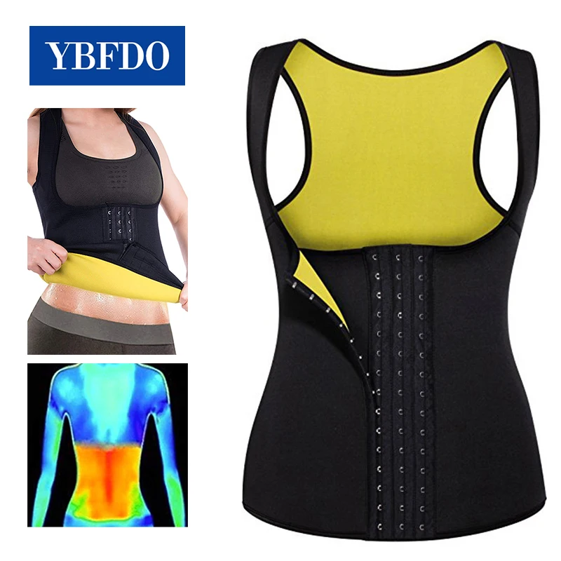 

YBFDO Women Hot Sweat Neoprene Sauna Vest for Weight Loss Tummy Fat Burner Slimming Shapewear Hot Thermo Body Shaper Sweat Top