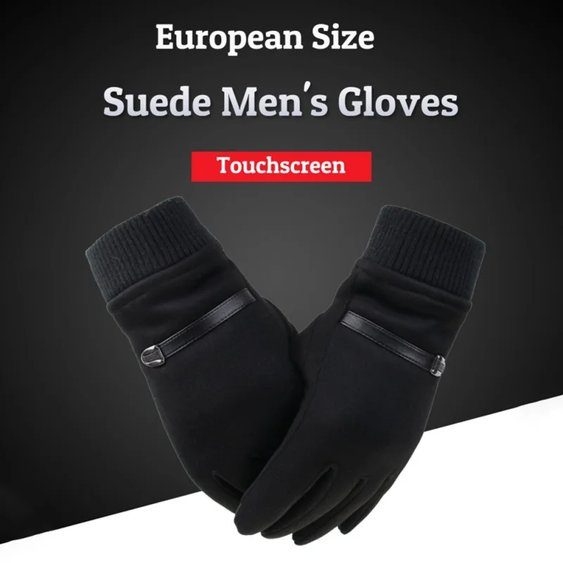 

Winter outdoor riding cold and windproof warm gloves suede men's gloves888