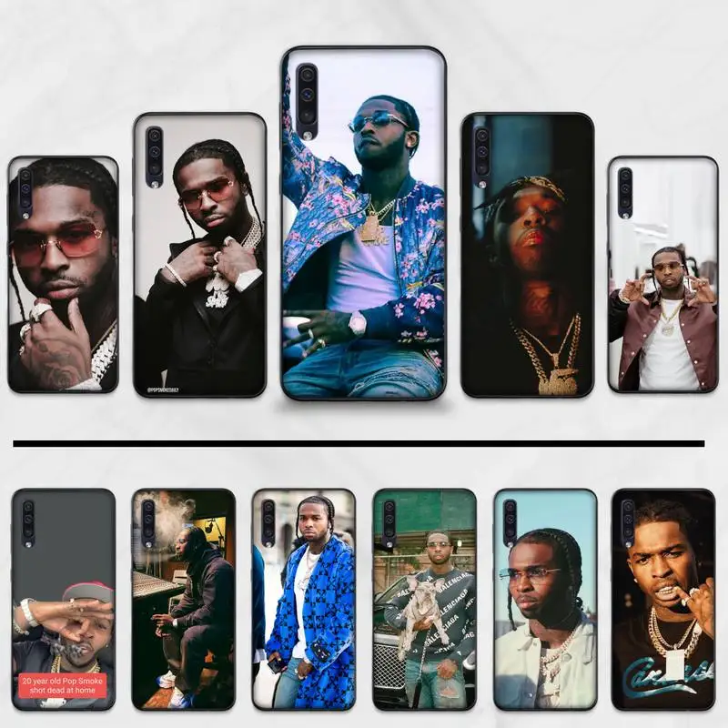 Чехол Rapper Pop Smoke Для Samsung A20 A30 30s A40 A7 2018 J2 J7 prime J4 Plus S5 Note 9 10 Plus|Бамперы| |