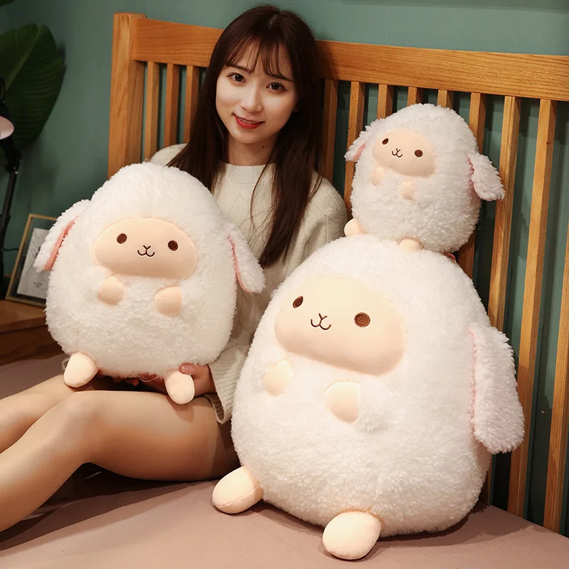 

23/30/40CM furry white lamb kawaii room decoration plush toy pillow doll baby home holiday birthday