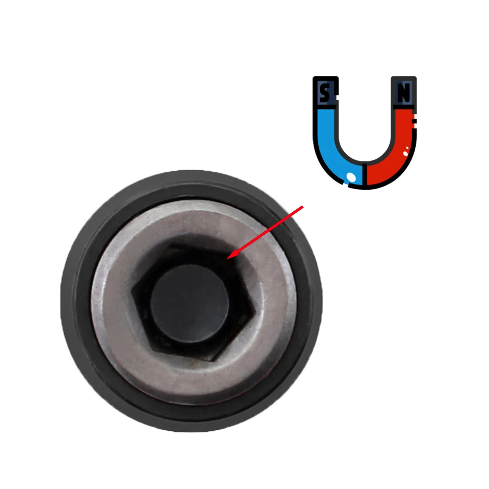 Магнитный наконечник для дрели быстросменный держатель бит с фиксатором 1/4 дюйма