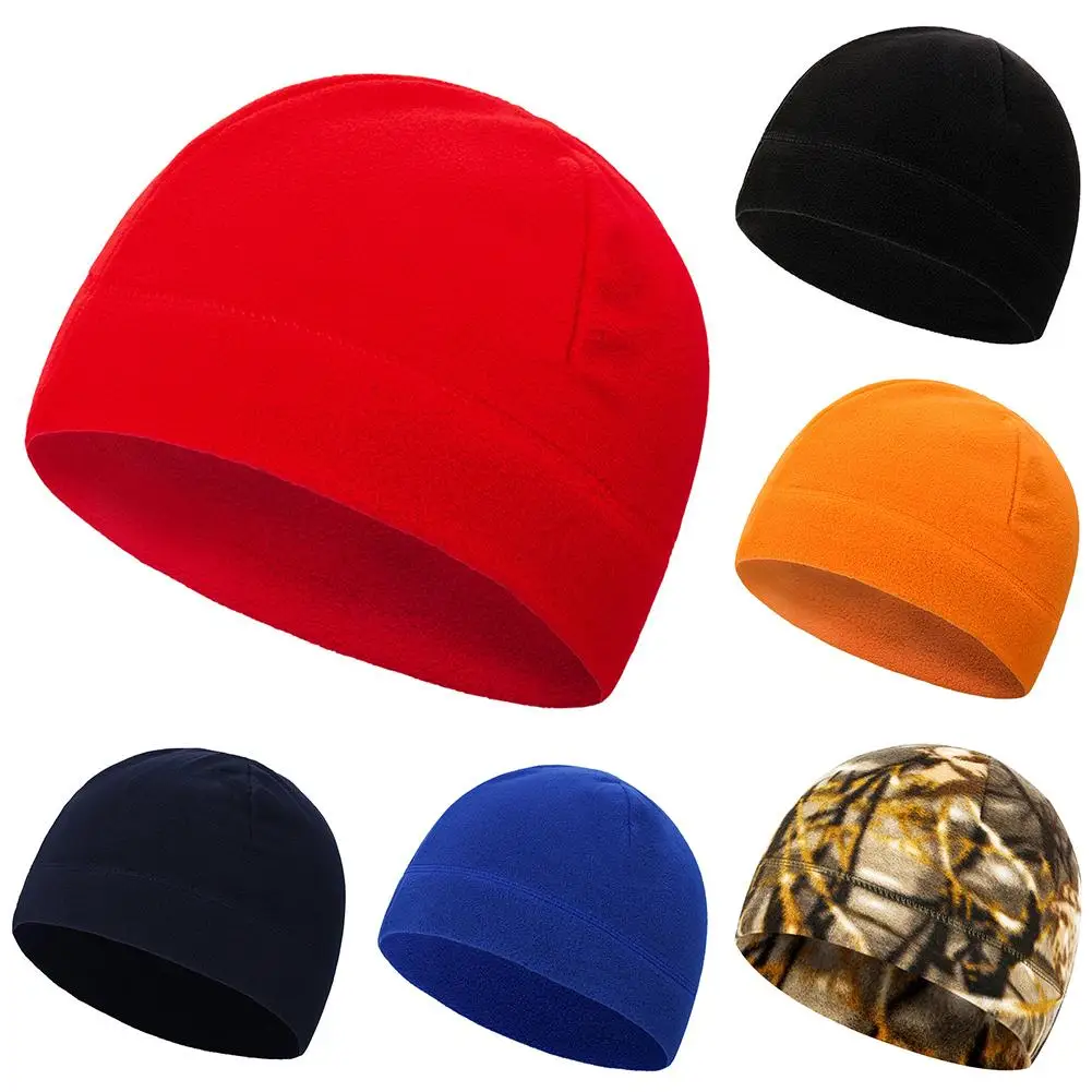 

Men Winter Solid Color Fleece Cap Outdoor Climbing Cycling Windproof Beanie Hat Soft Warm Outdoor WindProof Streetwear Hat