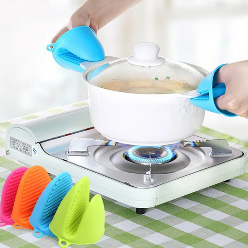 

2Pc High Quality Kitchen Baking Silica Gel Heat Insulation Clip Anti Scalding Non Slip Gloves Household Bowl Oven Microwave Oven