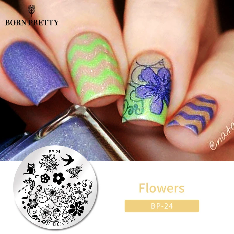 Очаровательная Весенняя ногтей штамп шаблон плиты изображения штамповки