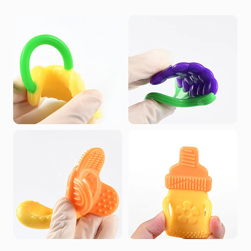 Baby Infant Rattle Grape Bear Silicone Teether Soothing Tooth Chew Teething Toy New | Мать и ребенок
