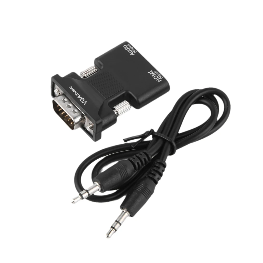1080P HDMI-совместимый адаптер VGA HDMI аудиовыход кабель преобразователь разъем для