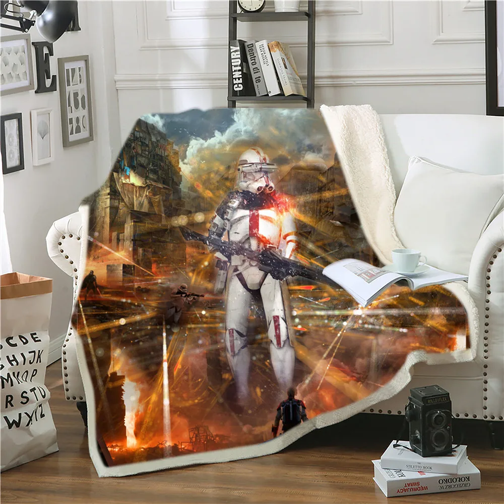 Звездные войны 3D принт плюшевое одеяло для взрослых детей диван Флисовое