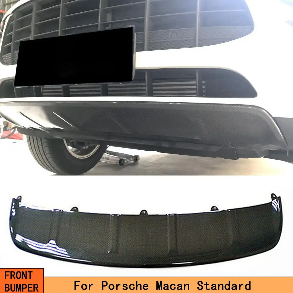 Углеродное волокно передний бампер нижний диффузор губа для Porsche Macan Standard 2014 2015 2016
