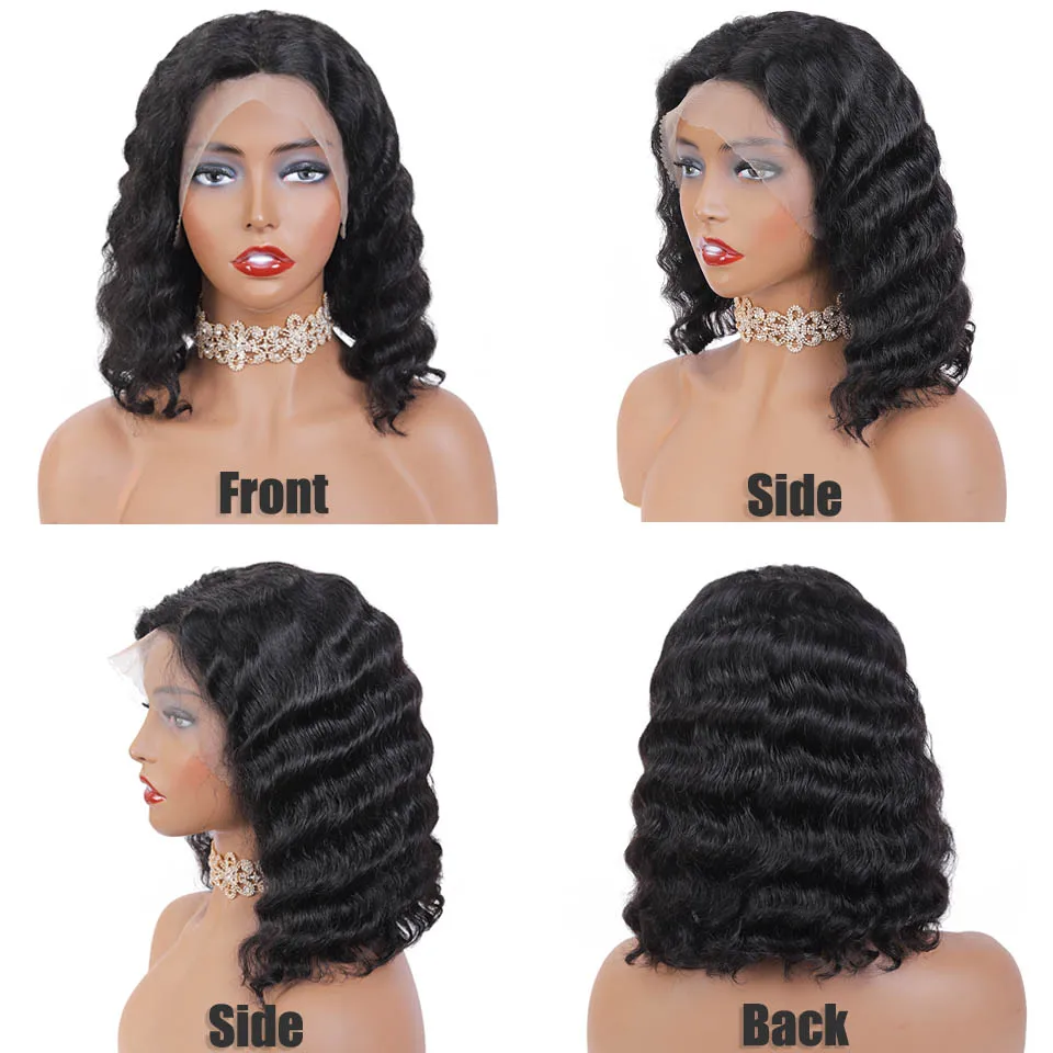 4x4 парик с короткой застёжкой бразильские человеческие волосы парики для женщин