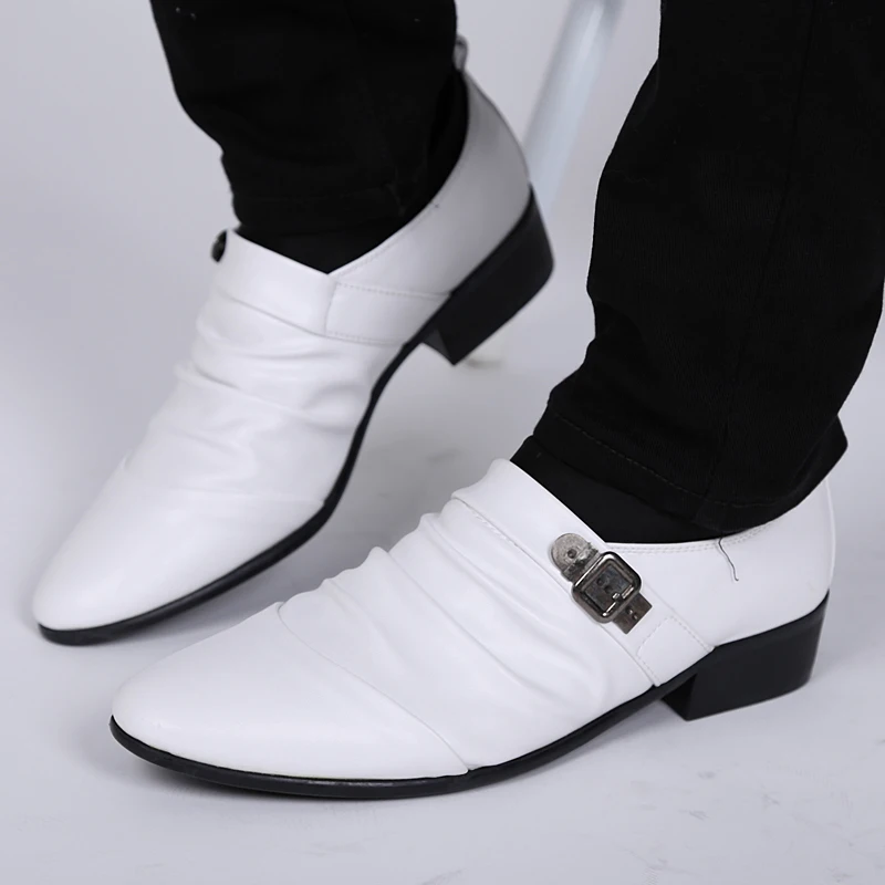 Italian fashion elegant oxford Shoes for mens shoes large sizes men formal Leather dress loafers man slip on pointed | Обувь