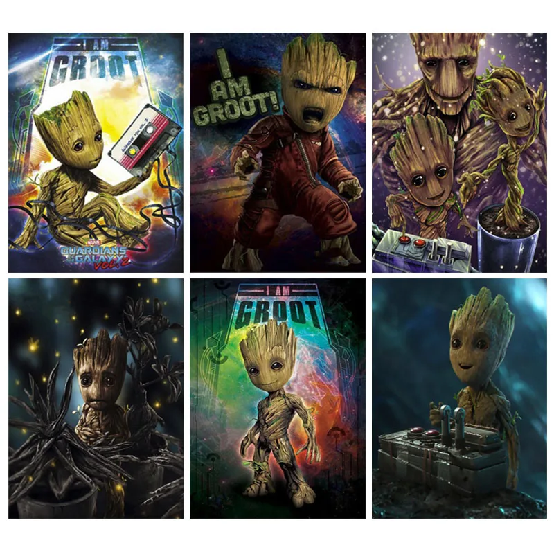 

Disney 5D DIY Diamond Painting Guardians Galaxy large Full Square/Round Rhinestone Cross Stitch kits Home Decor