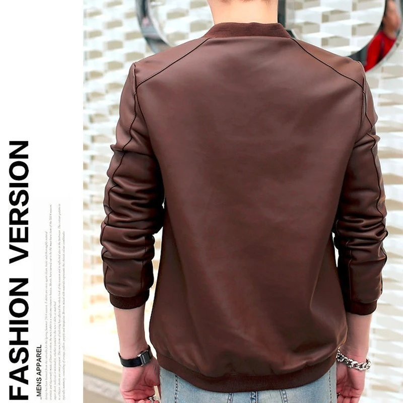 Куртки из искусственной кожи для мужчин 2020 куртка-бомбер мужские пальто ПУ