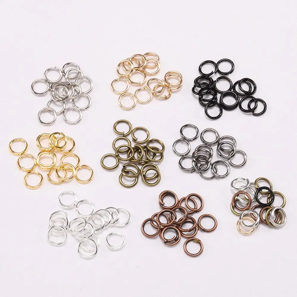 

200Pcs/Bag 3 -20mm Metal Jump Rings Split Gold Color Connector for DIY Jewelry Making Finding Accessories Supplies
