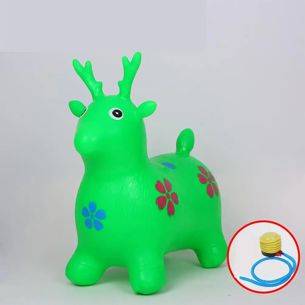 no music deer Детская надувная игрушка для верховой езды, уличная детская утолщенная езда, гарцующая лошадь, игровой домик, игрушки, рождественский подарок - Цвет: no music deer