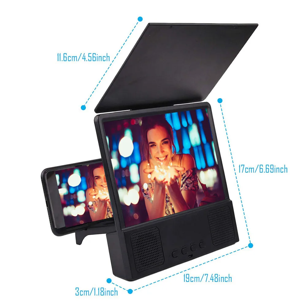 

L8 8.5 Inch Mobile Phone High-definition Video Amplifier With Bluetooth Audio Mobile Phone Screen Amplifier Desktop Phone Holder