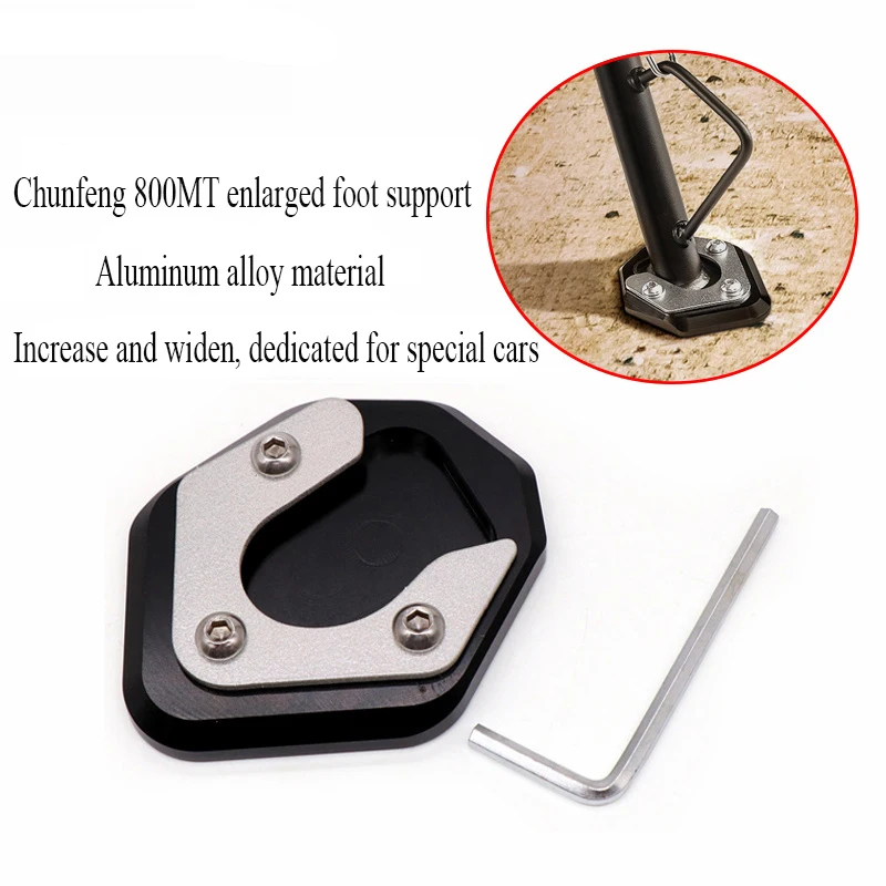 

Motorcycle Side Kickstand Enlarger Plate For CFMOTO 800MT 800 MT Motorcycle Accessories Foot Pegs Support Extension