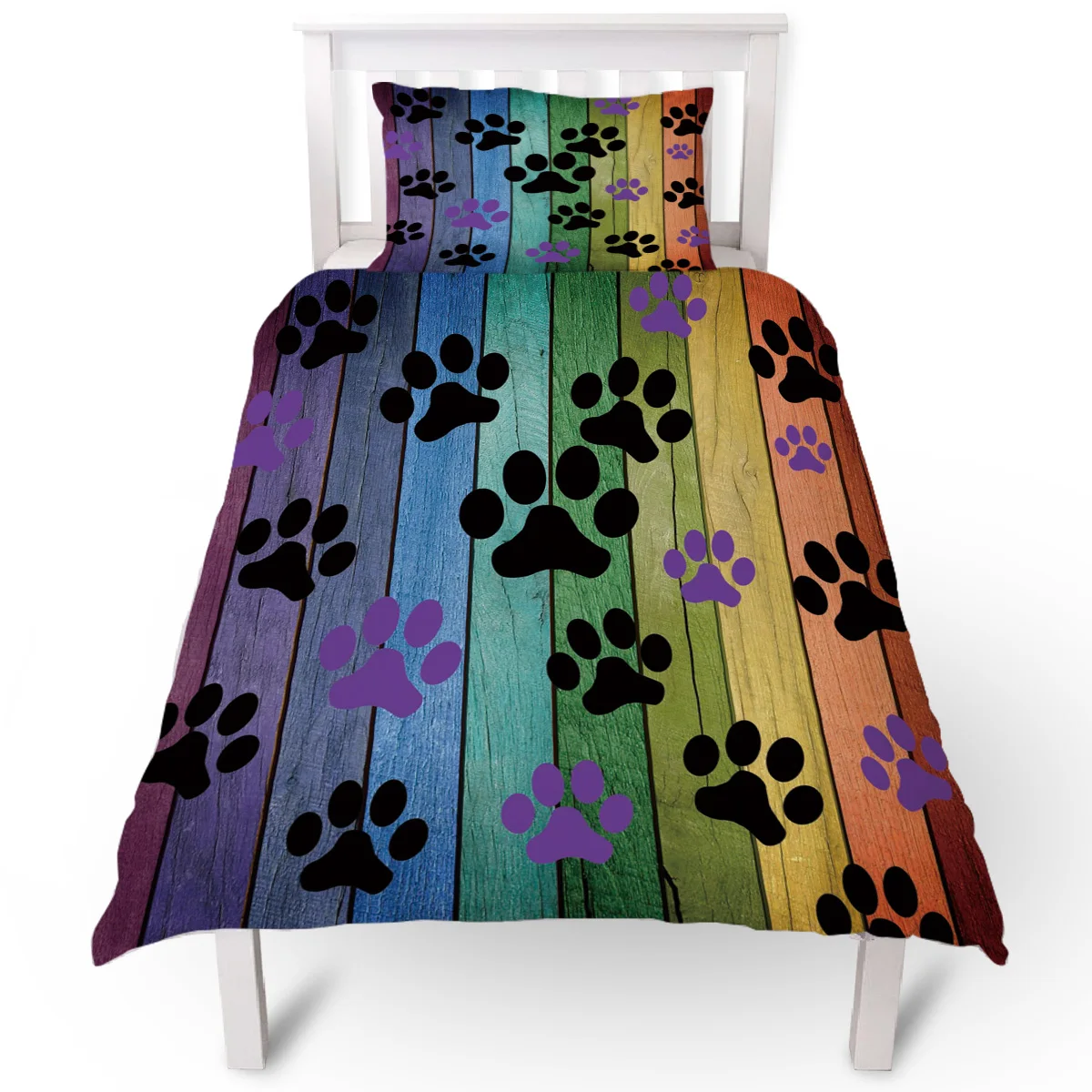 Цветная деревянная доска пододеяльник наволочка чехол комплект одежды для