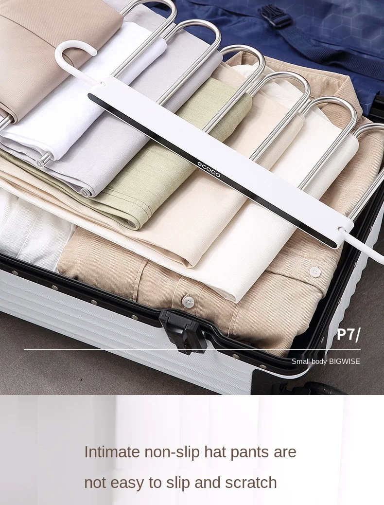 

Folding Pant Rack Retractable Multi-Functional Multi-Layer Pants Hanger Household Magic Trouser Press Wardrobe