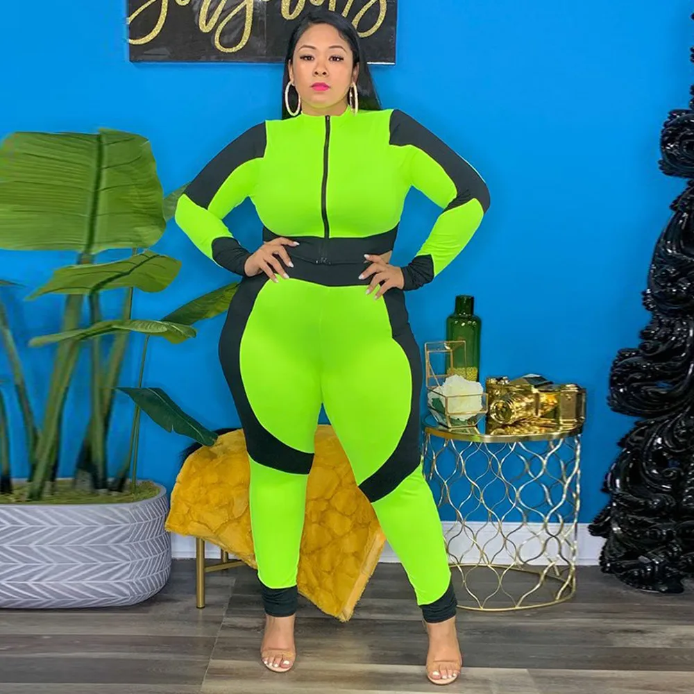 

Женский комплект одежды ZJFZML ZZ из 2 предметов, Топ с длинным рукавом и тонкие леггинсы