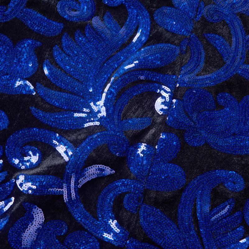 Пиджак PYJTRL мужской с блестками приталенный Блейзер из бархата цветочным принтом