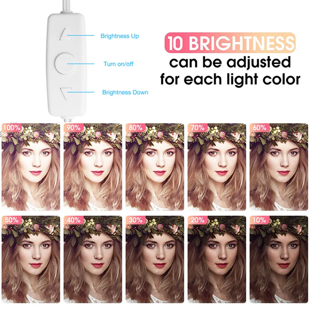 МПК СИД Голливуда косметическое зеркало светильник s комплект с 2 6 10 14 лампочки