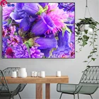 Алмазная живопись, синие сказочные колокольчики, полноразмернаякруглая вышивка, распродажа, цветок, вышивка крестиком 5d, сделай сам, Стразы ручной работы, подарок для дома, De