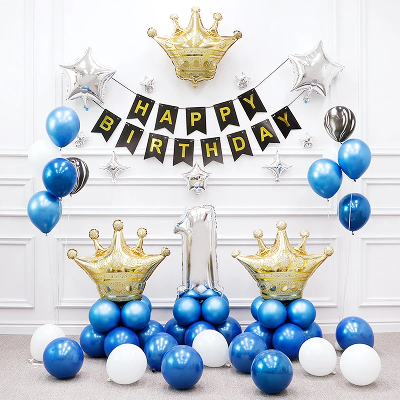 

78 шт., счастливые стеклянные шары с золотыми буквами для мальчиков