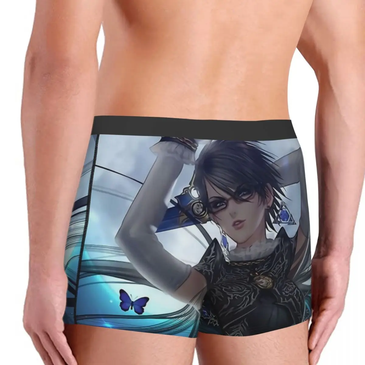 Трусы Bayonetta мужские хлопковые пикантное нижнее белье шорты с крыльями бабочки