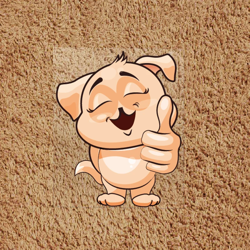 Милые Мультяшные наклейки с рисунком каракули и собаки декоративные на корпус