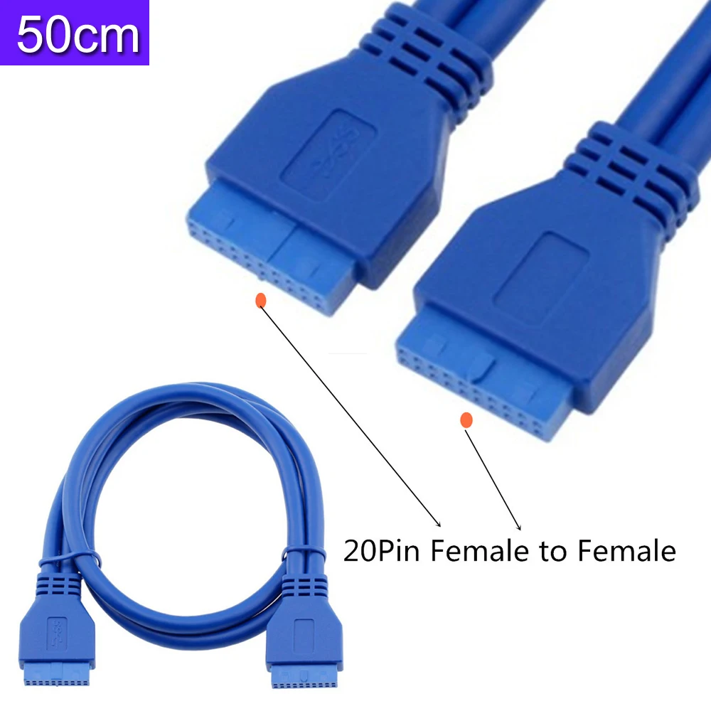 

0,5 м 2FT 2 "Плата USB 3,0 20 контактный разъем для 20pin Женский Удлинительный кабель