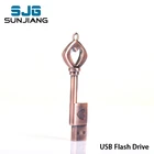 USB флэш-накопитель в форме сердца, флешка-ключ 4GB8GB16GB32GB64GB флеш-накопитель usb флэш-накопитель Водонепроницаемый металлический брелок для ключей U флэш-накопитель из дерева