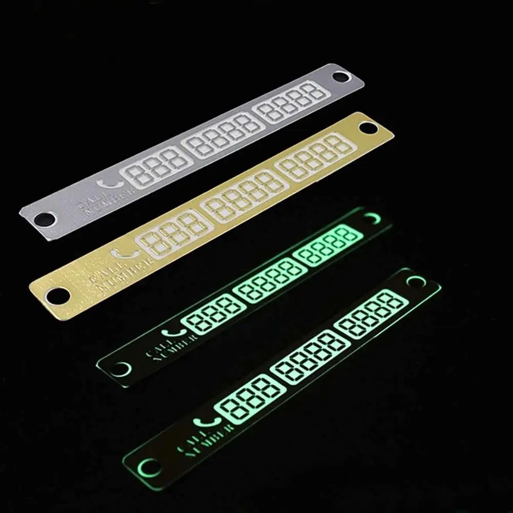 

Car Auto Temporary Parking Plate Luminous Sucker Phone Number Card Notification