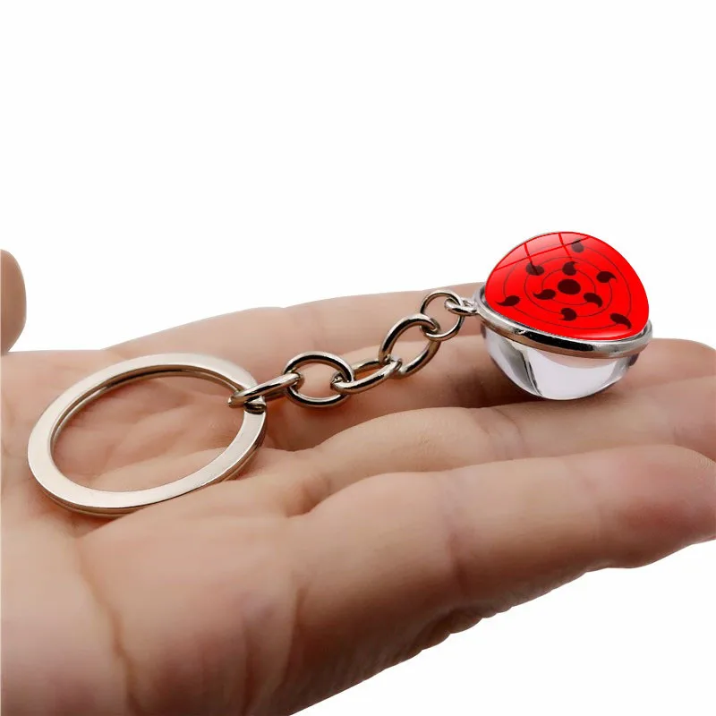 Anime Naruto Sharingan Keychain Accessories Car Bag Charm Pendant Cartoon Uchiha Eye Model Keychain Key Ring Toys for Children images - 6