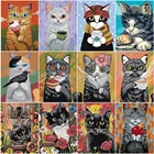 EverShine картина по номерам коты холсте Ручной росписью искусство стены украшения для дома