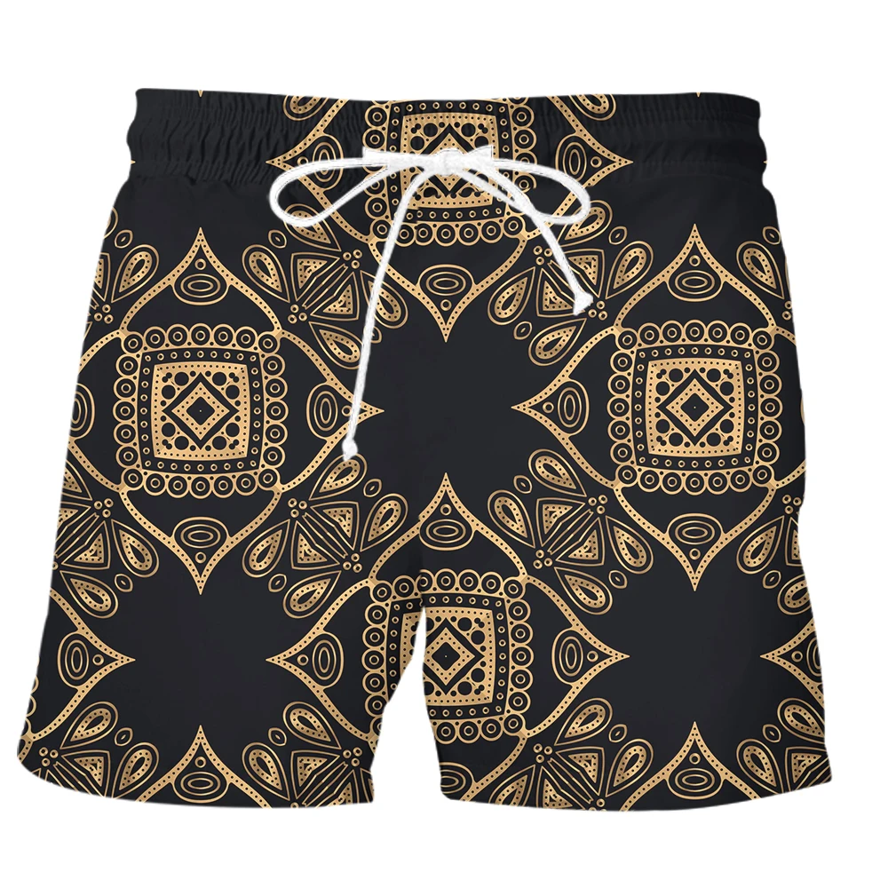 

Мужские летние пляжные шорты с 3D-принтом, эластичные удобные дышащие быстросохнущие шорты с карманами