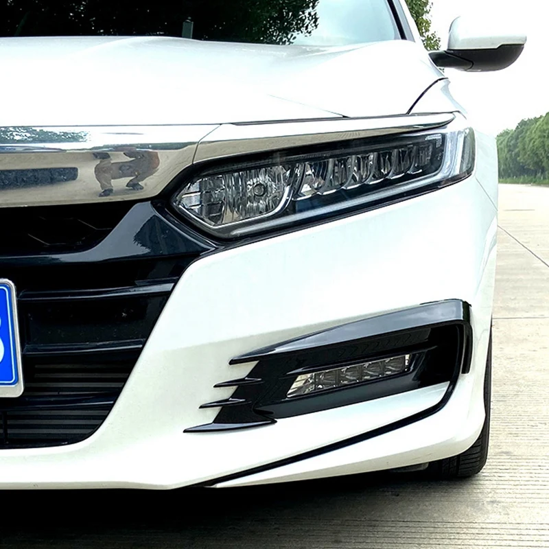 Для Honda Accord 10Th 2018-2020 глянцевый черный передний бампер Спойлеры Автомобильные