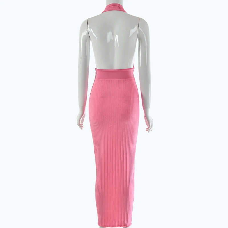 Весеннее Новое модное женское платье на бретельках, платье без рукавов, сексуальное облегающее платье средней длины, длинные элегантные вечерние Клубные платья M0528